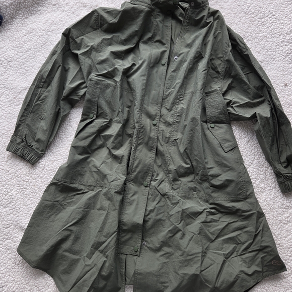 CALIA NEW by Carrie Underwood Journey Trench Coat in the color "Thyme" - Picture 2 of 7